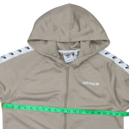 Mens UK Size M adidas Beige Full Zip Hoodie