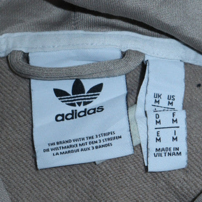 Mens UK Size M adidas Beige Full Zip Hoodie