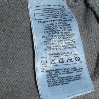 Mens UK Size M adidas Beige Full Zip Hoodie