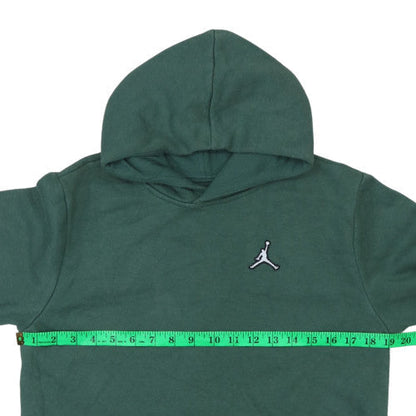 Jordan Boys Green Pullover Hoodie Size 14 Years Fleece Cotton Sweatshirt