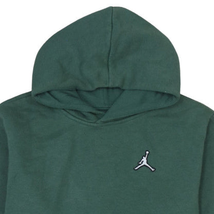 Jordan Boys Green Pullover Hoodie Size 14 Years Fleece Cotton Sweatshirt