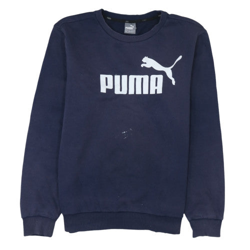 Mens UK Size M PUMA Blue Pullover Sweatshirt