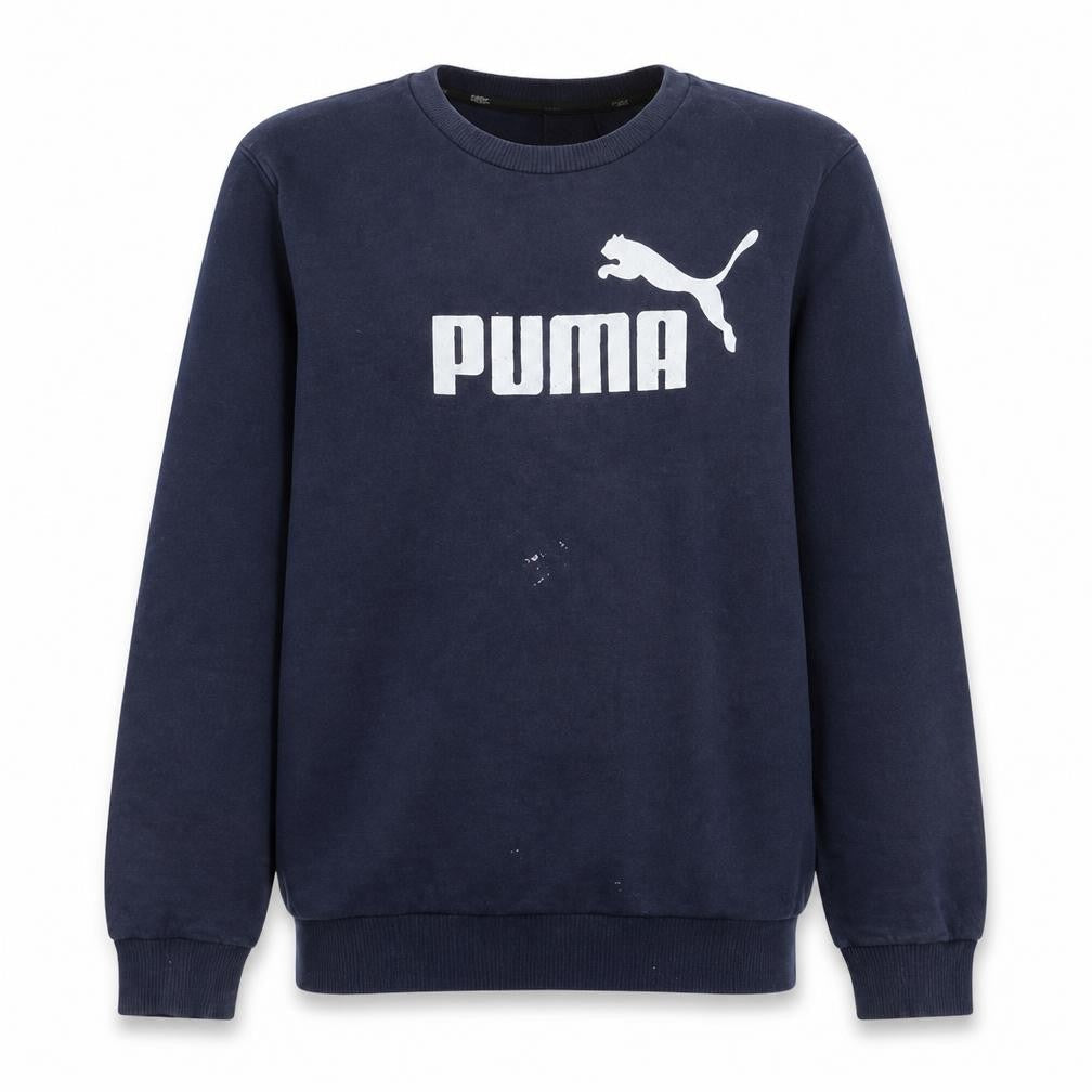 Mens UK Size M PUMA Blue Pullover Sweatshirt