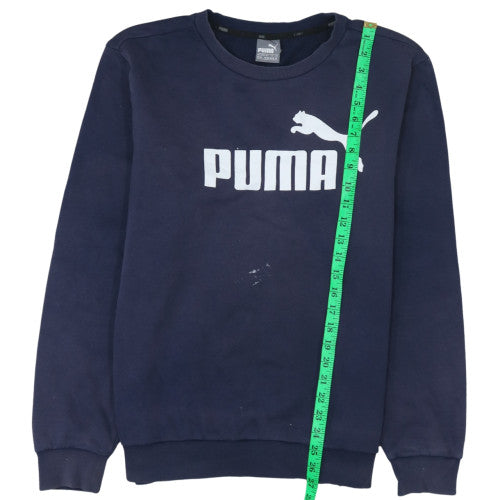 Mens UK Size M PUMA Blue Pullover Sweatshirt
