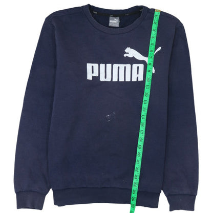 Mens UK Size M PUMA Blue Pullover Sweatshirt
