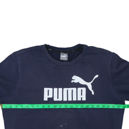 Mens UK Size M PUMA Blue Pullover Sweatshirt