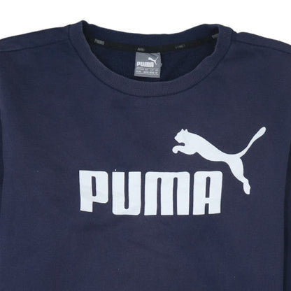 Mens UK Size M PUMA Blue Pullover Sweatshirt