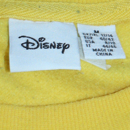 Womens UK Size M Disney Yellow Pullover Sweatshirt
