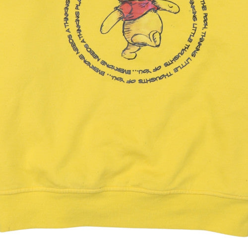 Womens UK Size M Disney Yellow Pullover Sweatshirt