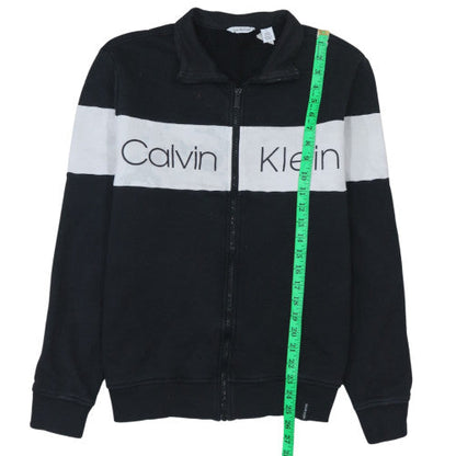 Calvin Klein Men’s Black Full Zip Track Jacket Size M Cotton Blend