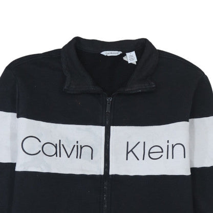 Calvin Klein Men’s Black Full Zip Track Jacket Size M Cotton Blend