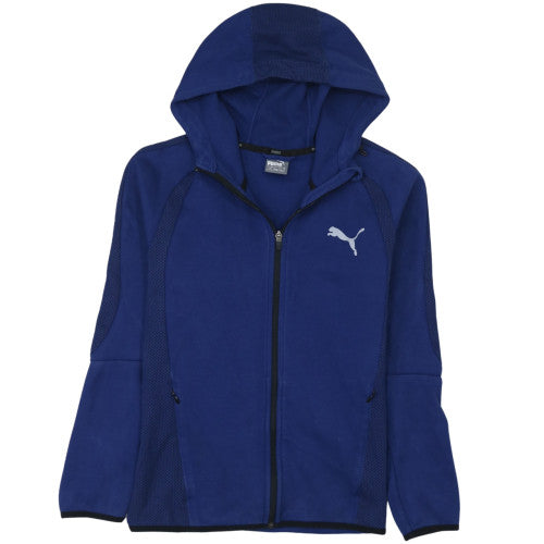 Mens UK Size S PUMA Blue Full Zip Hoodie