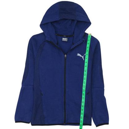 Mens UK Size S PUMA Blue Full Zip Hoodie