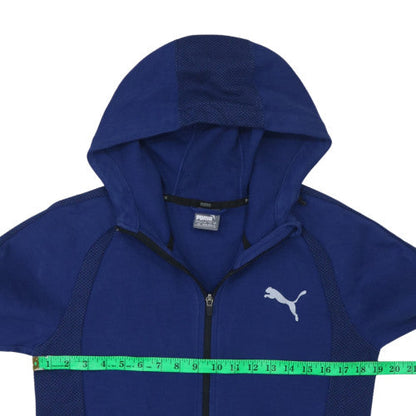 Mens UK Size S PUMA Blue Full Zip Hoodie