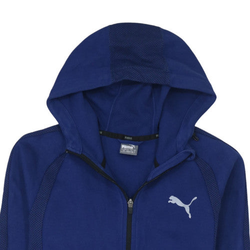 Mens UK Size S PUMA Blue Full Zip Hoodie