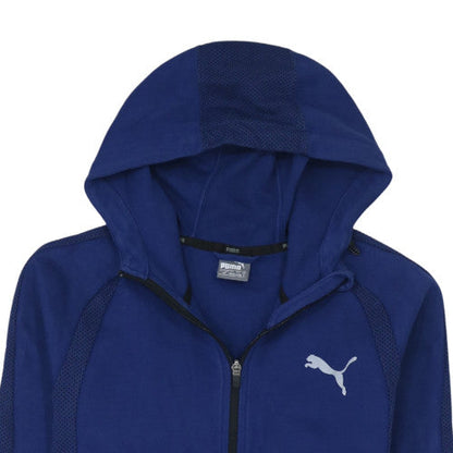 Mens UK Size S PUMA Blue Full Zip Hoodie