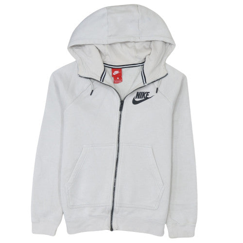 Mens UK Size XS Nike White Full Zip Hoodie