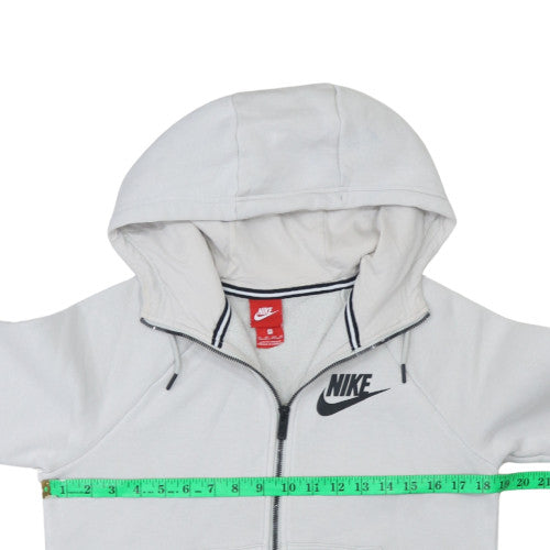 Mens UK Size XS Nike White Full Zip Hoodie