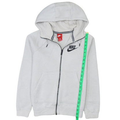 Mens UK Size XS Nike White Full Zip Hoodie