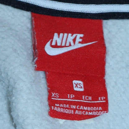 Mens UK Size XS Nike White Full Zip Hoodie
