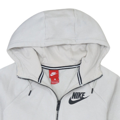 Mens UK Size XS Nike White Full Zip Hoodie