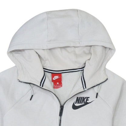 Mens UK Size XS Nike White Full Zip Hoodie