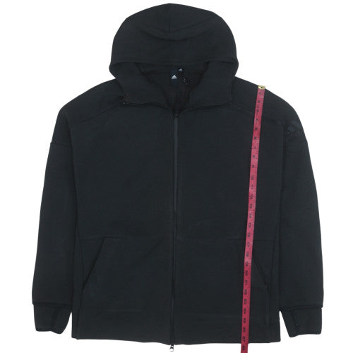 Mens UK Size XL adidas Black Full Zip Hoodie