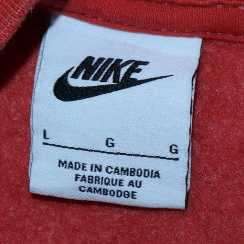 Mens UK Size L Nike Red Pullover Sweatshirt