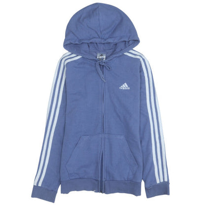 Womens UK Size S adidas Blue Full Zip Hoodie