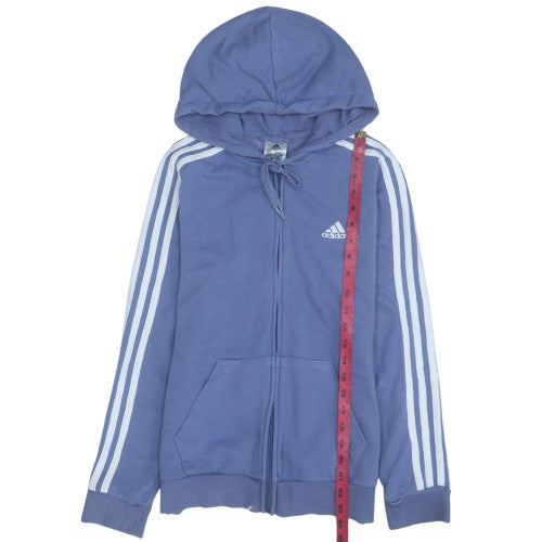 Womens UK Size S adidas Blue Full Zip Hoodie