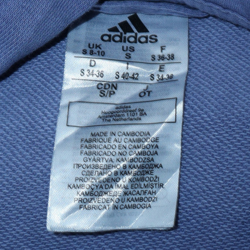 Womens UK Size S adidas Blue Full Zip Hoodie