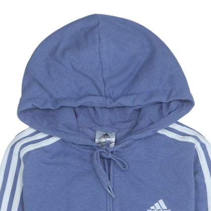 Womens UK Size S adidas Blue Full Zip Hoodie
