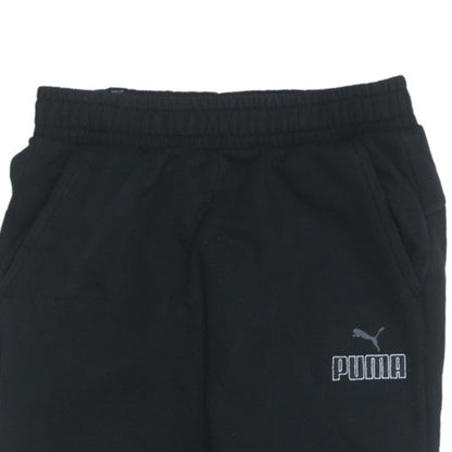Puma Men Black Jogger Sweatpants M Regular Fit Fleece Activewear