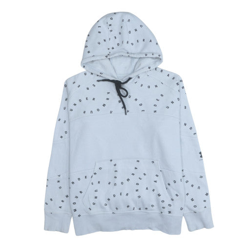 Mens UK Size S Under armour White Pullover Hoodie
