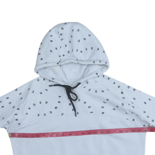 Mens UK Size S Under armour White Pullover Hoodie