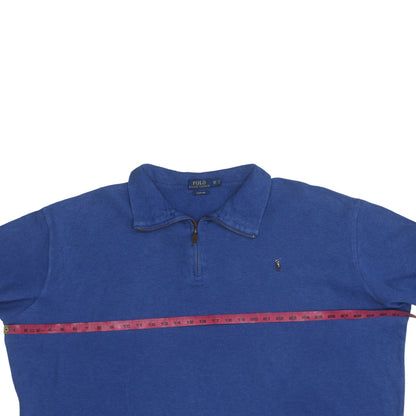 Ralph Lauren Men's Blue 2XL Half Zip Cotton Jumper Big & Tall