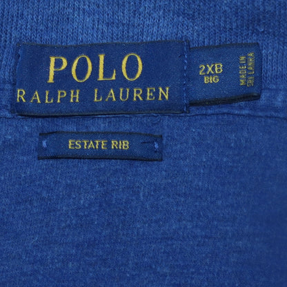 Ralph Lauren Men's Blue 2XL Half Zip Cotton Jumper Big & Tall