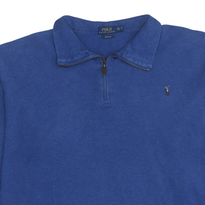 Ralph Lauren Men's Blue 2XL Half Zip Cotton Jumper Big & Tall