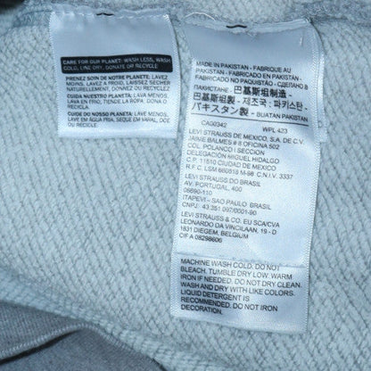 Mens UK Size M Levi's Grey Pullover Hoodie