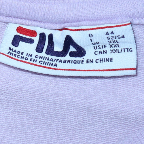 Womens UK Size 2XL FILA Purple Pullover Sweatshirt