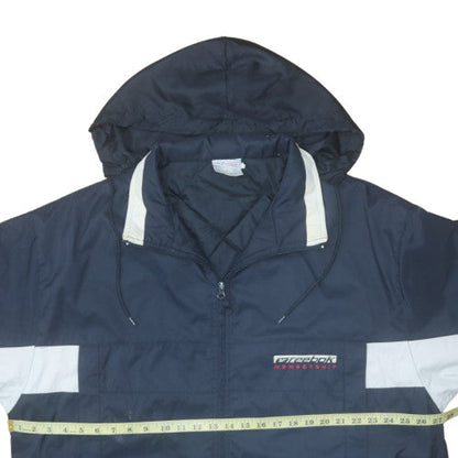 Reebok Mens Navy 2XL Hooded Windbreaker Jacket with Full Zip