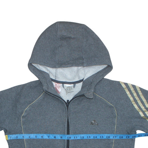 Mens UK Size XL adidas Grey Full Zip Hoodie