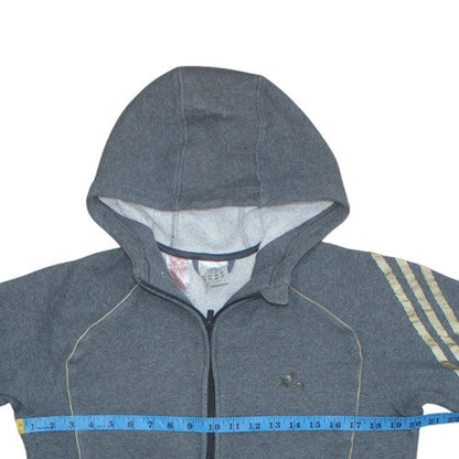 Mens UK Size XL adidas Grey Full Zip Hoodie