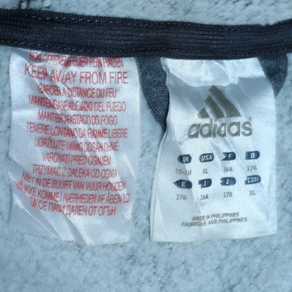 Mens UK Size XL adidas Grey Full Zip Hoodie