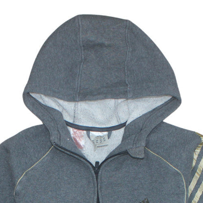 Mens UK Size XL adidas Grey Full Zip Hoodie