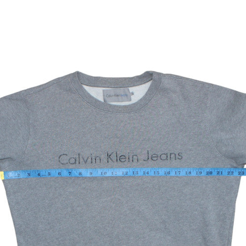 Mens UK Size L Calvin Klein Jeans Grey Pullover Sweatshirt
