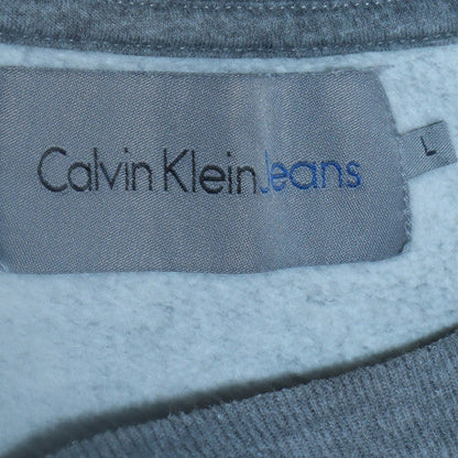 Mens UK Size L Calvin Klein Jeans Grey Pullover Sweatshirt