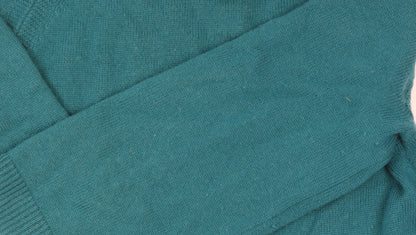 Jaeger Women’s Green Wool Cashmere Mock Neck Jumper Size S