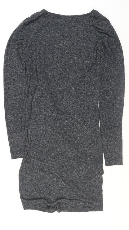 Jacqueline de Yong Women's Grey Long Sleeve Shift Dress Size S