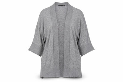 Le Comte Women's Grey 3/4 Sleeve Knit Cardigan Size 12